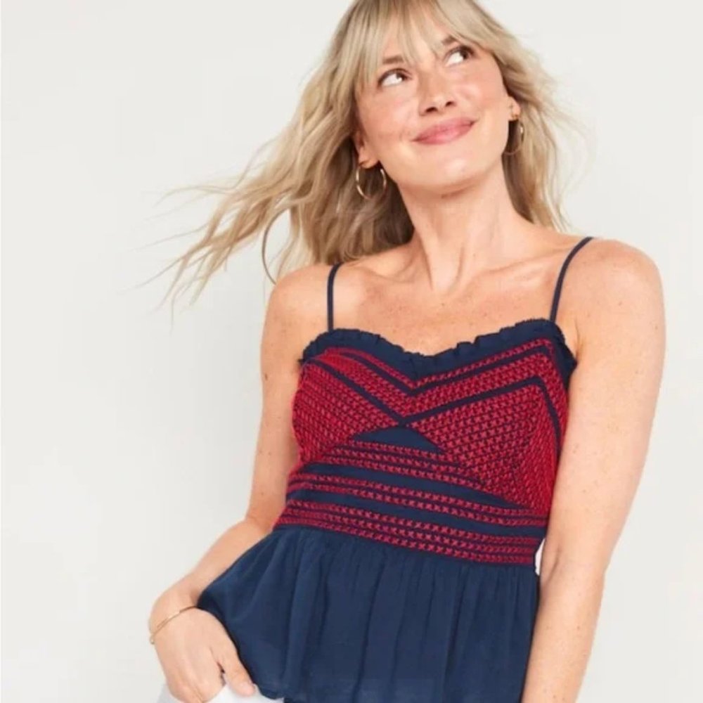 Embroidered Peplum top from Old Navy